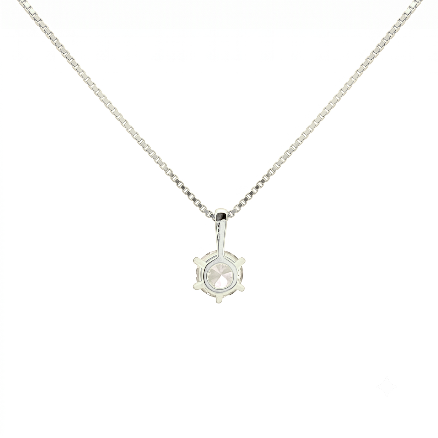 SV925/PT900メッキ キュービック0.5ct ネックレス