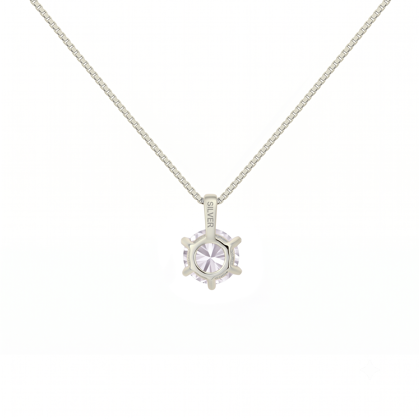 SV925/PT900メッキ キュービック1.0ct ネックレス