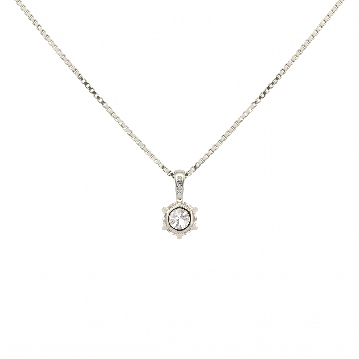 SV925/PT900メッキ キュービック0.3ct ネックレス