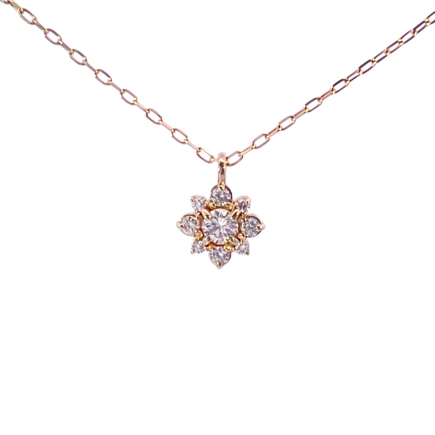 ダイヤモンド/0.15ct デザイン ネックレス K18YG I4998 ダイヤモンド/0.15ct デザイン ネックレス K18YG I4998