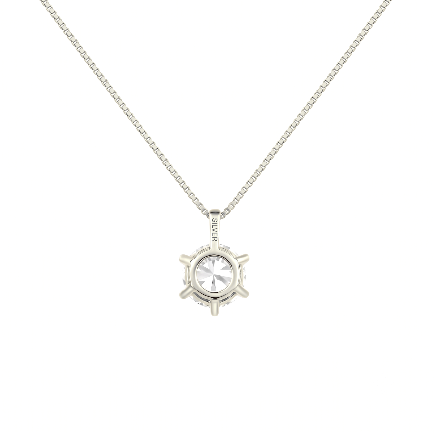 SV925/PT900メッキ キュービック2.0ct ネックレス