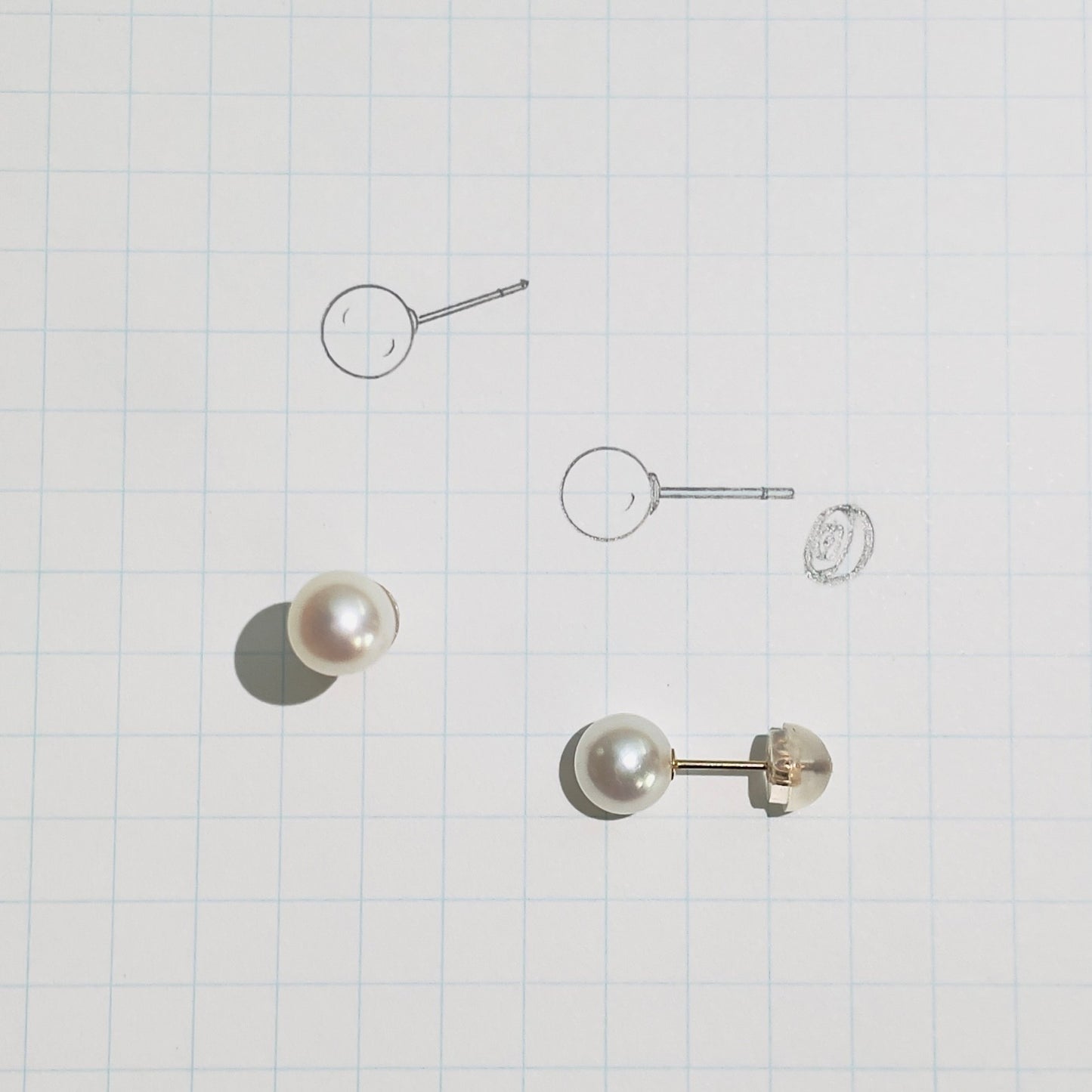 アコヤパール スタッドピアス K10YG