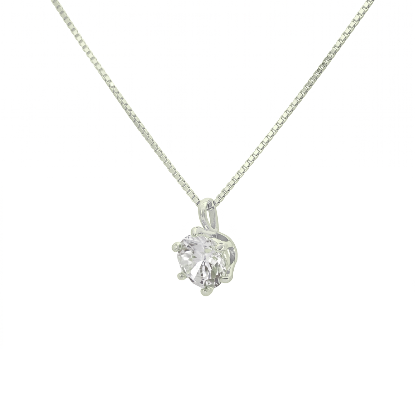 SV925/PT900メッキ　キュービック1.5ct　ネックレス