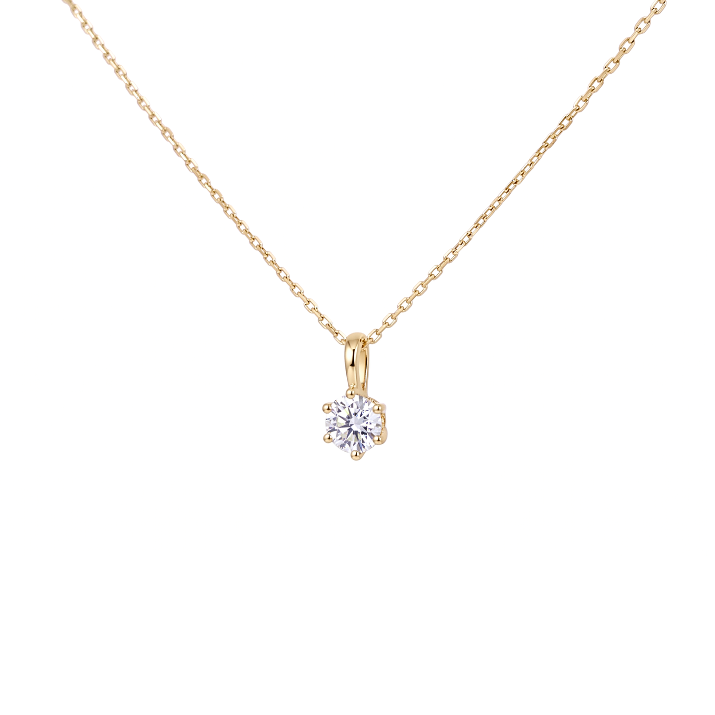 SV925/K18メッキ　キュービック0.3ct　ネックレス