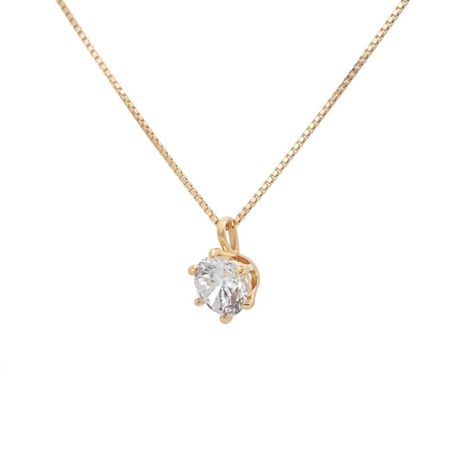 SV925/K18メッキ　キュービック1.5ct　ネックレス