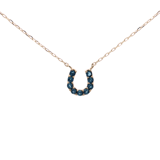 ロンドンブルートパーズバテイネックレス　K10YG