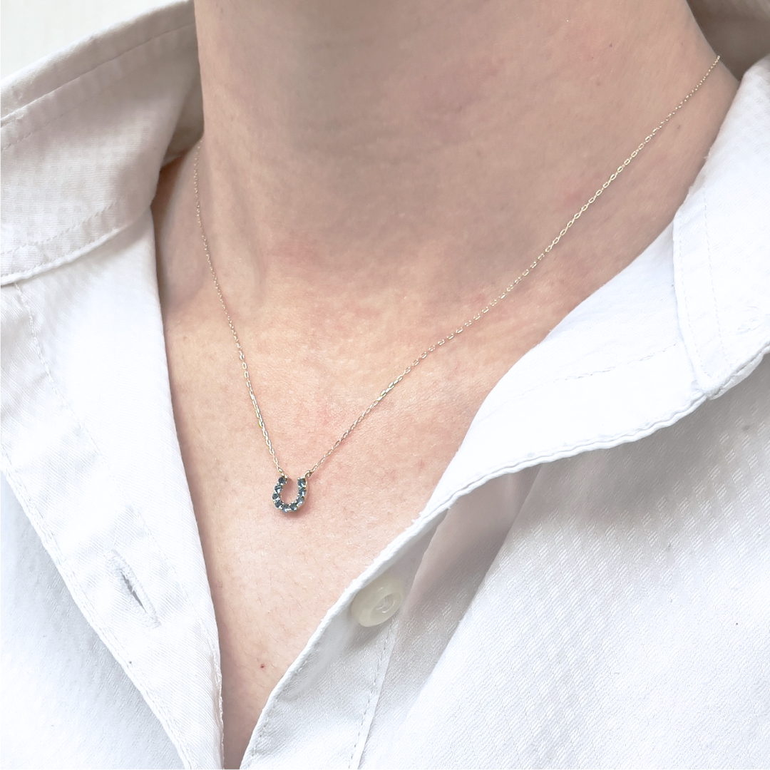 ロンドンブルートパーズバテイネックレス　K10YG