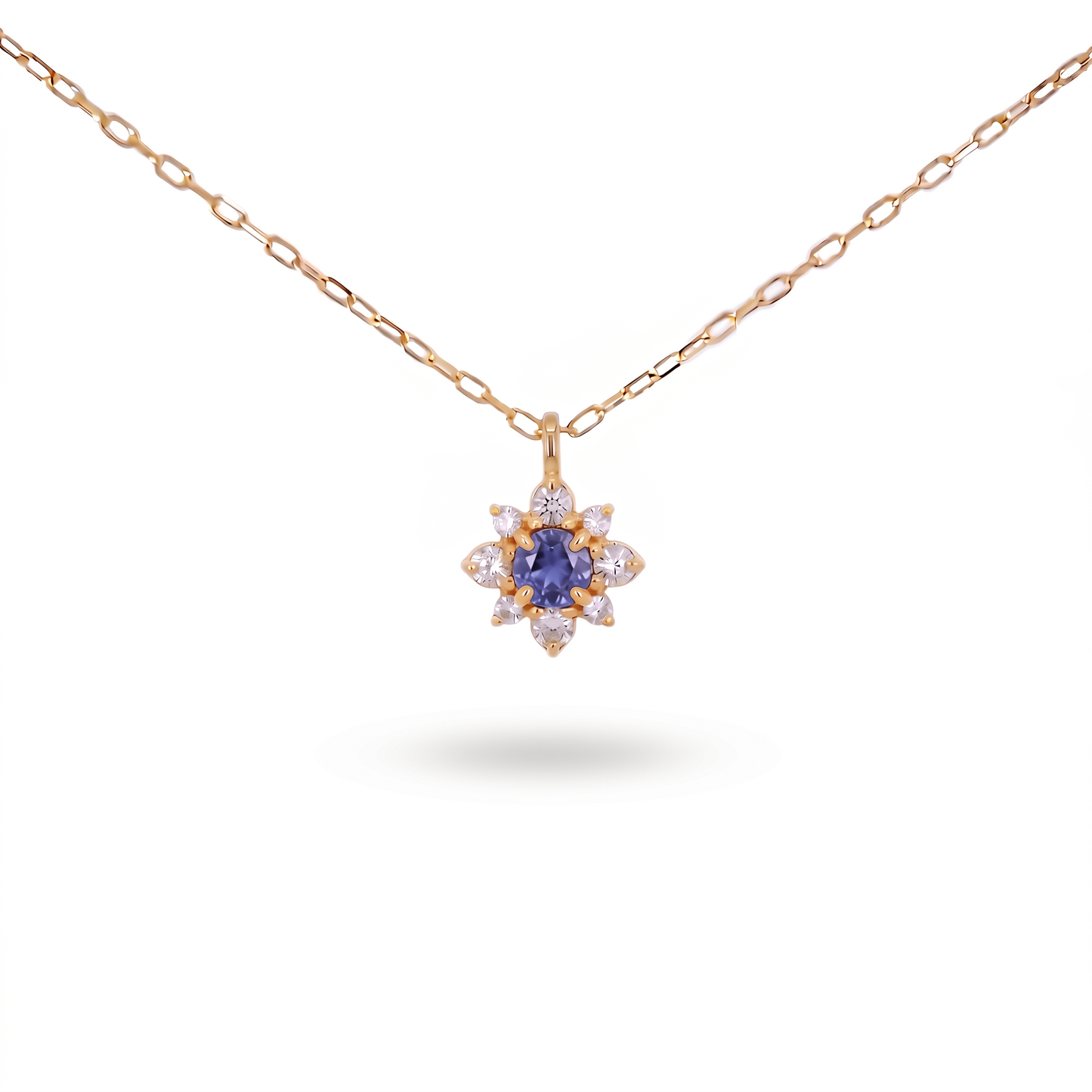 タンザナイト×ダイヤモンド0.07ct ネックレス K18YG