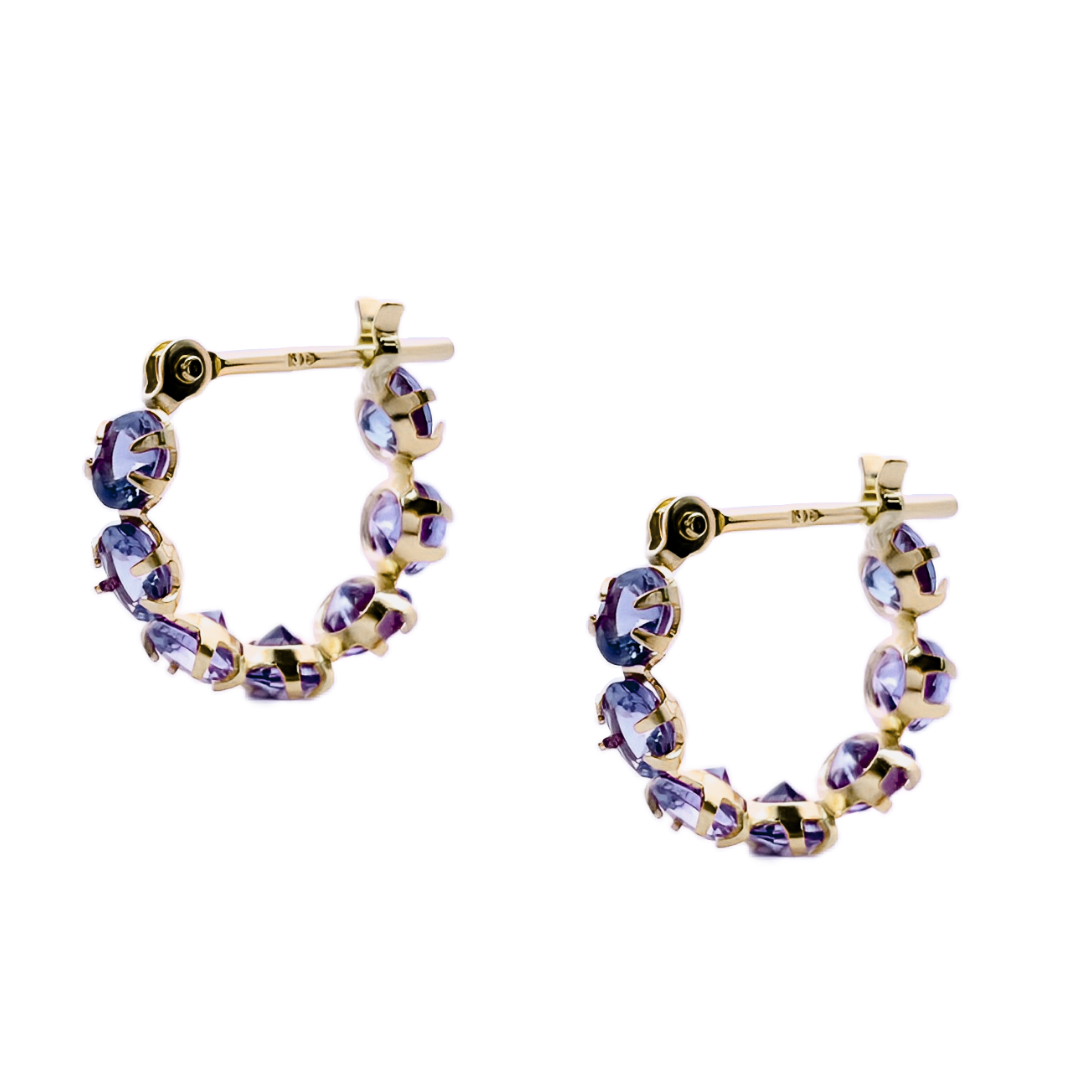 タンザナイト フープピアス K10YG