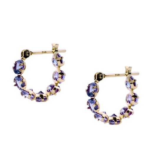 タンザナイト フープピアス K10YG