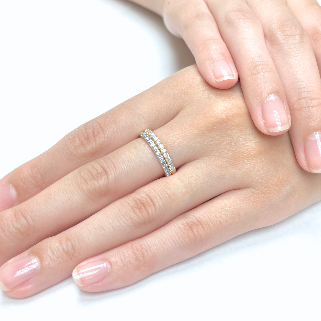 タンザナイト ハーフエタニティ リング K10YG