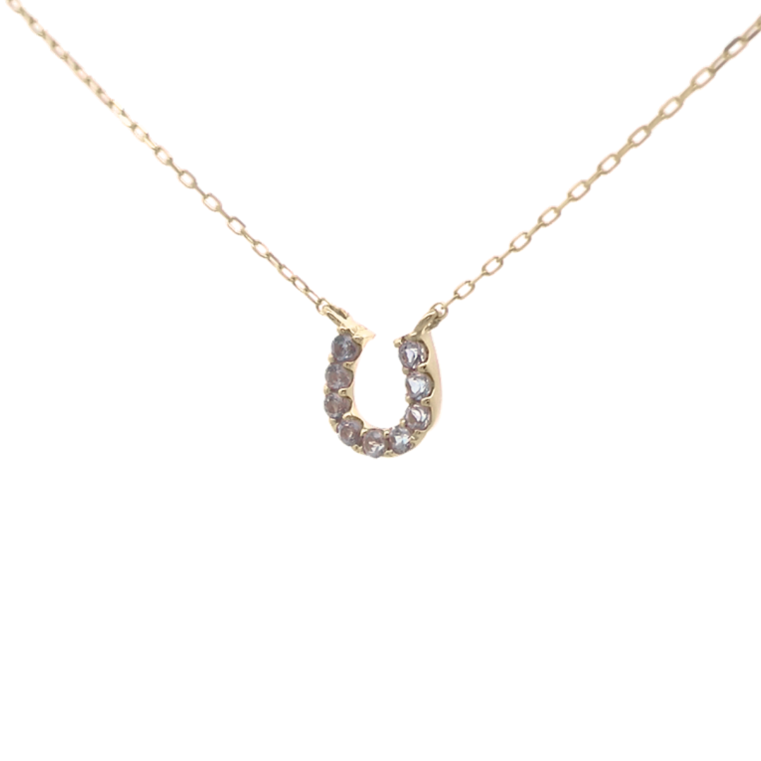 タンザナイトバテイネックレス　K10YG