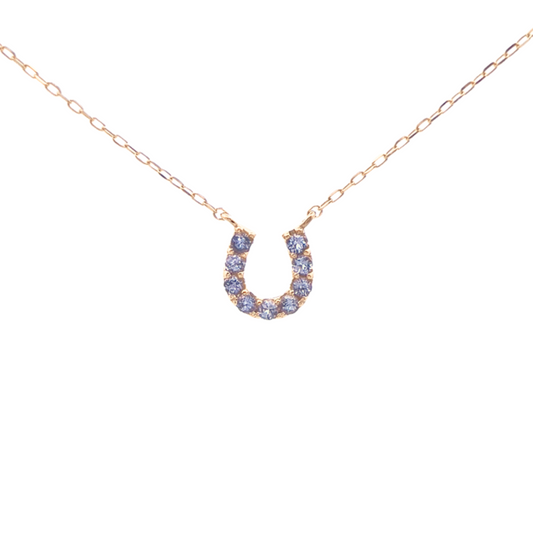 タンザナイトバテイネックレス　K10YG