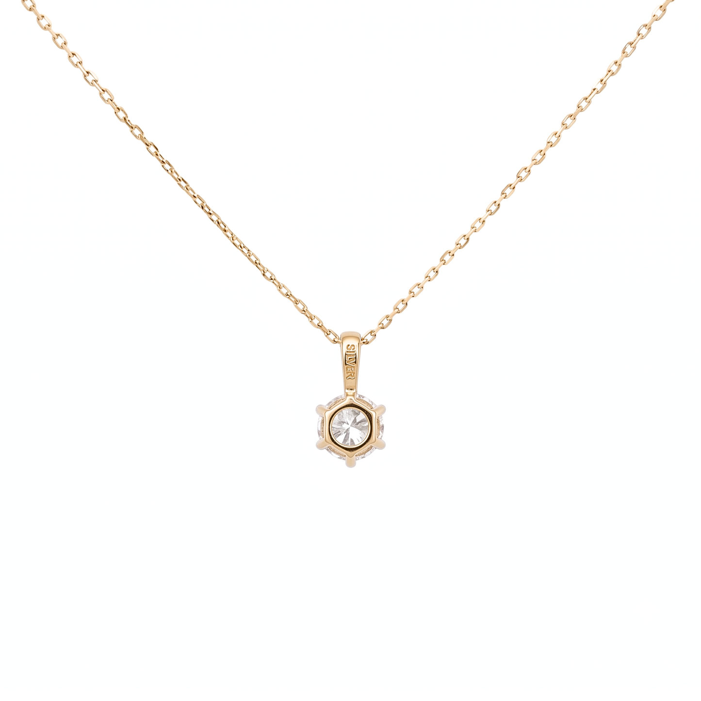 SV925/K18メッキ　キュービック0.3ct　ネックレス