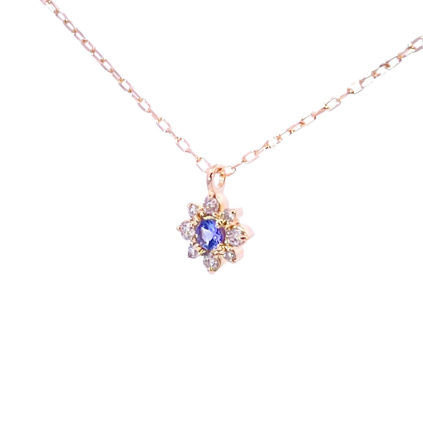 タンザナイト×ダイヤモンド0.07ct ネックレス K18YG