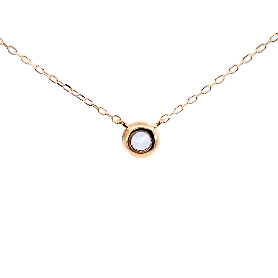 タンザナイト ミルグレインネックレス K10YG