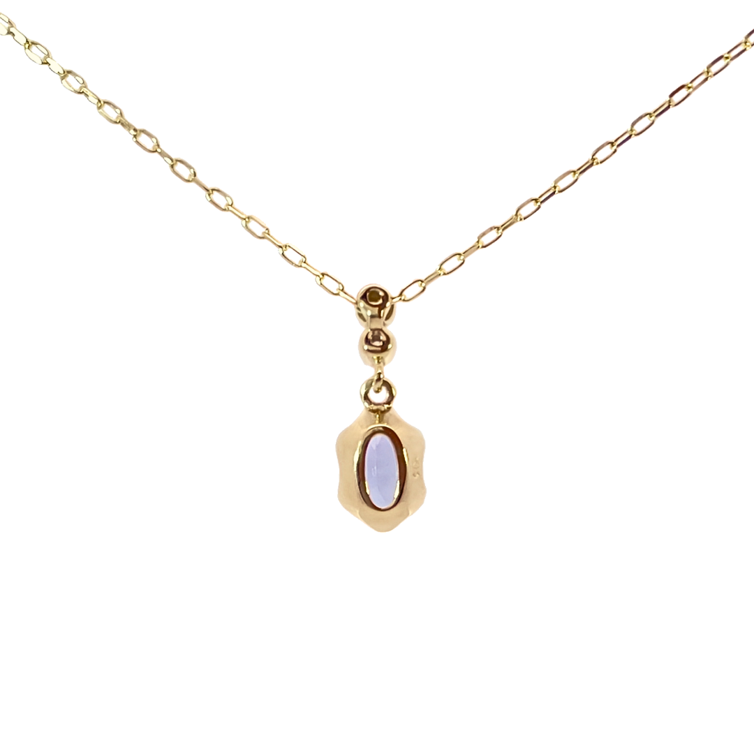 タンザナイト×ダイヤモンド0.01ct ネックレス K10YG