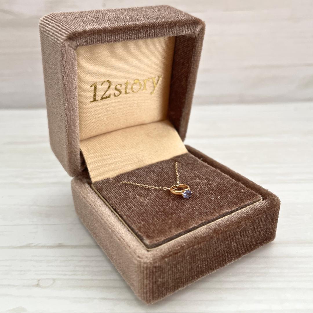 タンザナイト ベビーリングネックレス K10YG