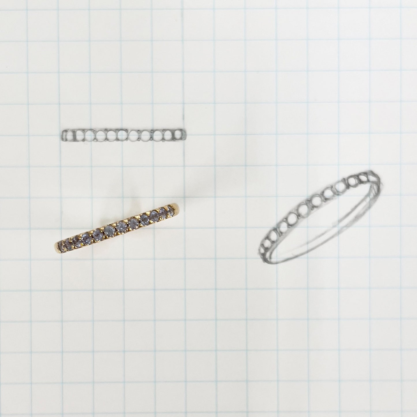 タンザナイト ハーフエタニティ リング K10YG