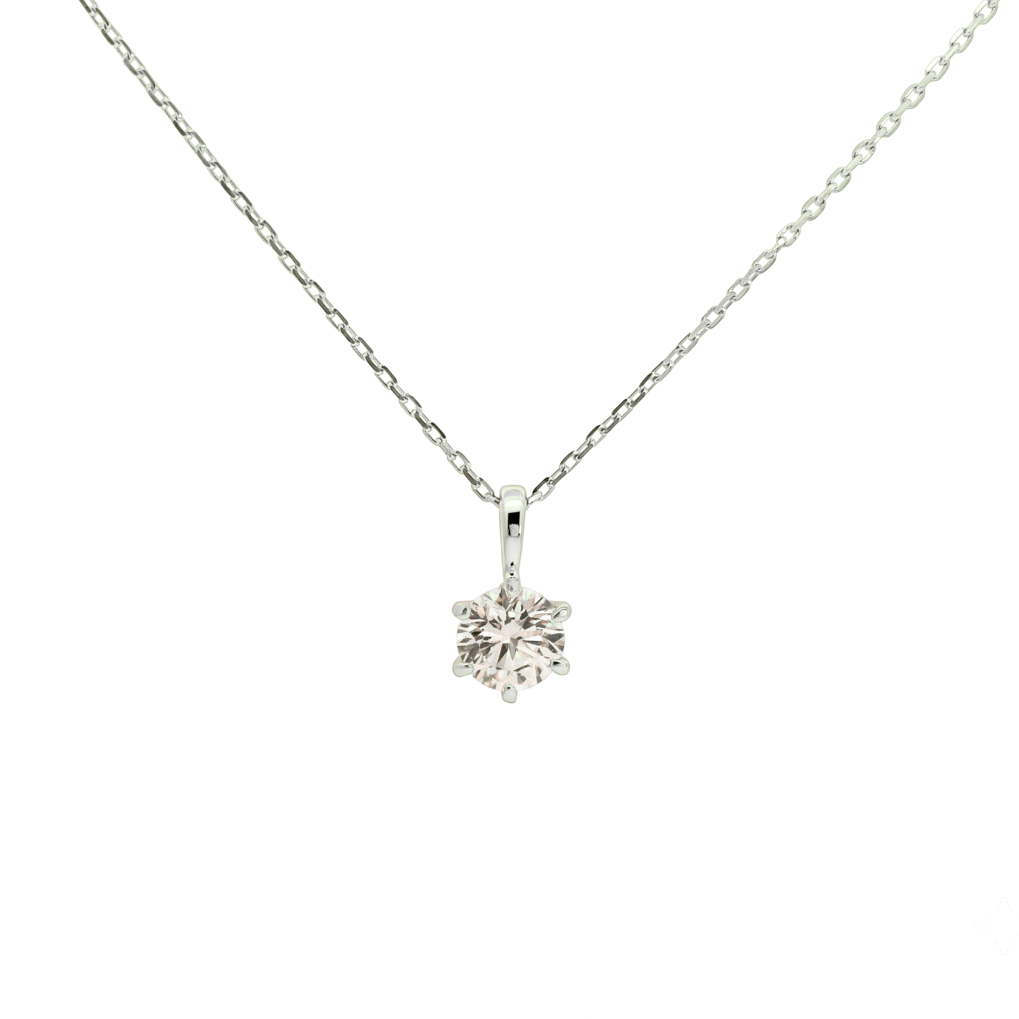 SV925/PT900メッキ　キュービック0.5ct　ネックレス