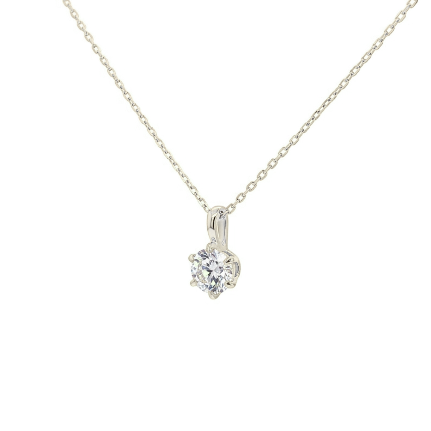 SV925/PT900メッキ　キュービック0.5ct　ネックレス