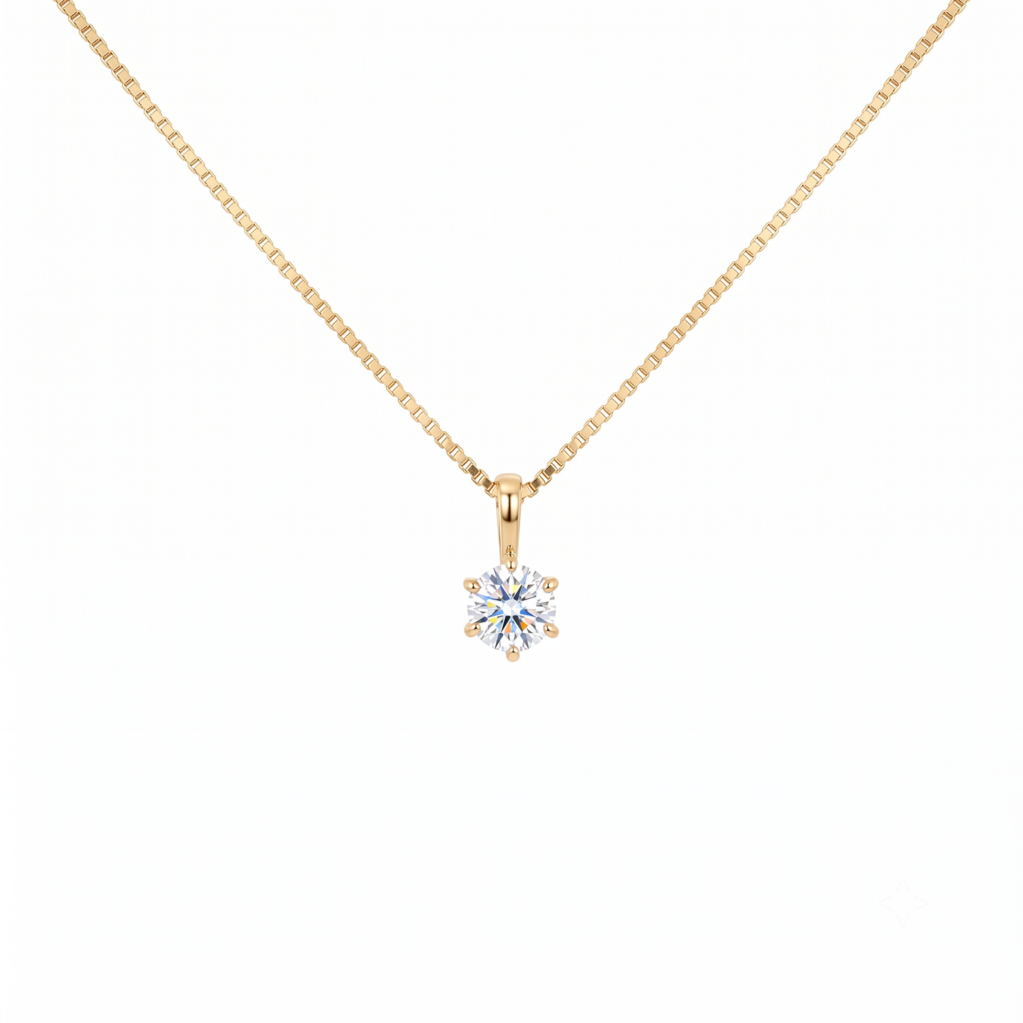 SV925/K18メッキ　キュービック0.3ct　ネックレス