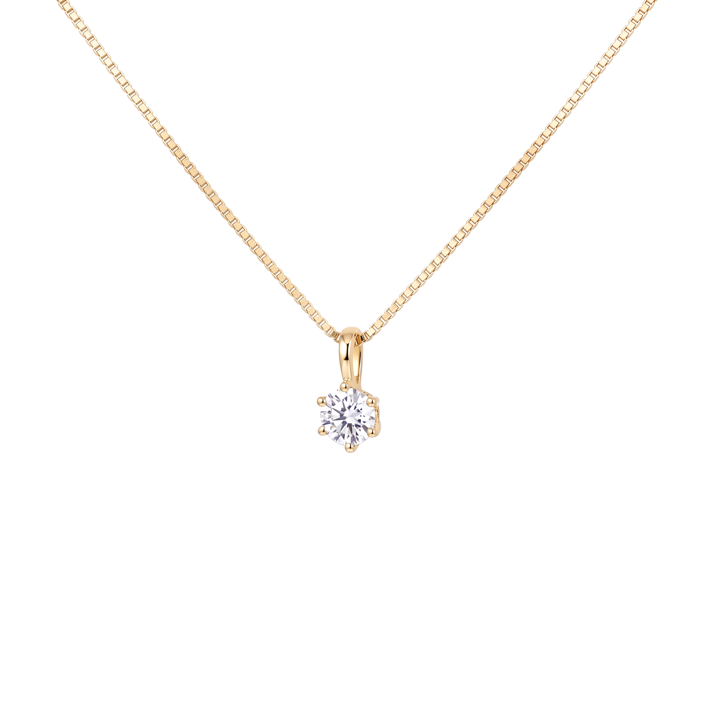 SV925/K18メッキ　キュービック0.3ct　ネックレス