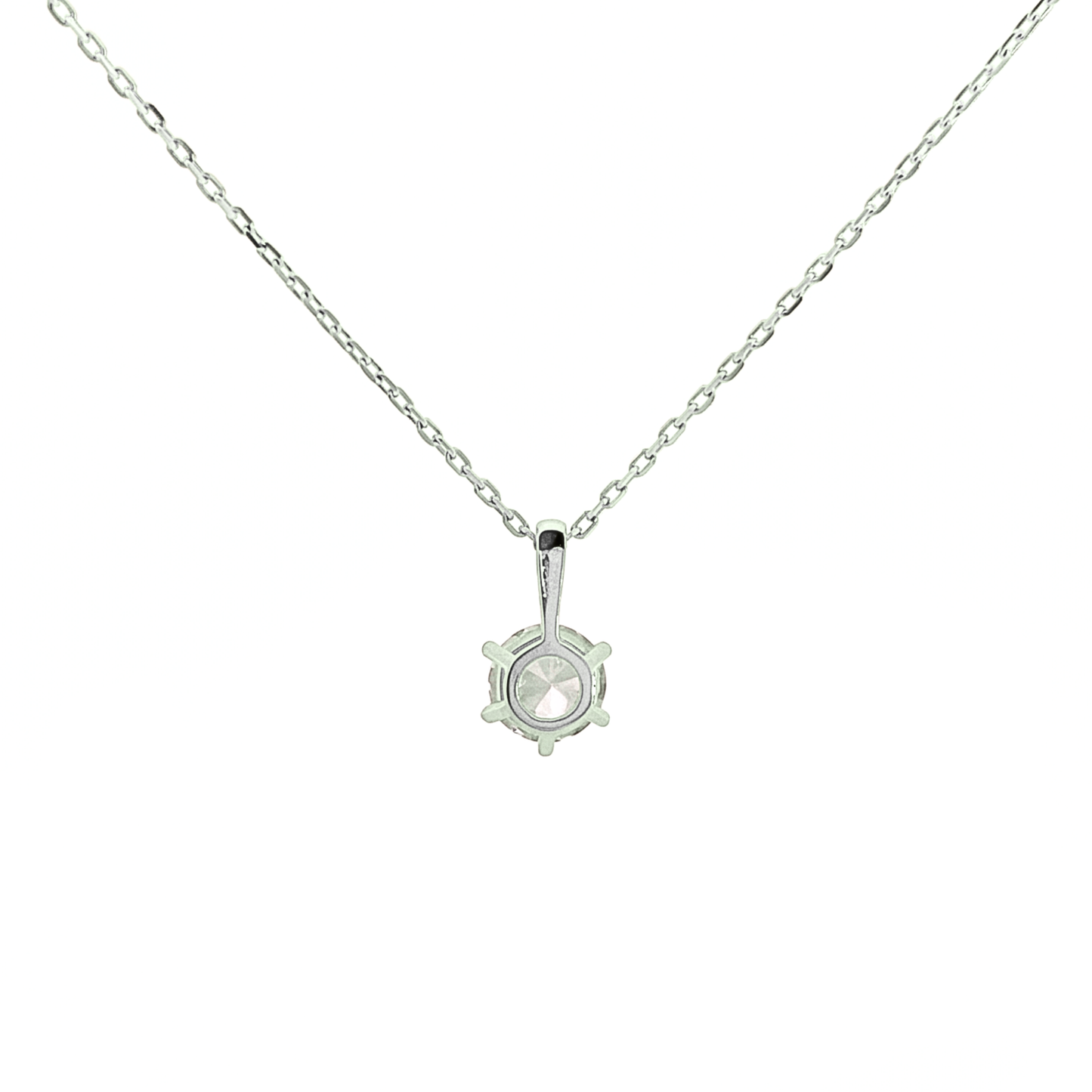 SV925/PT900メッキ　キュービック0.5ct　ネックレス