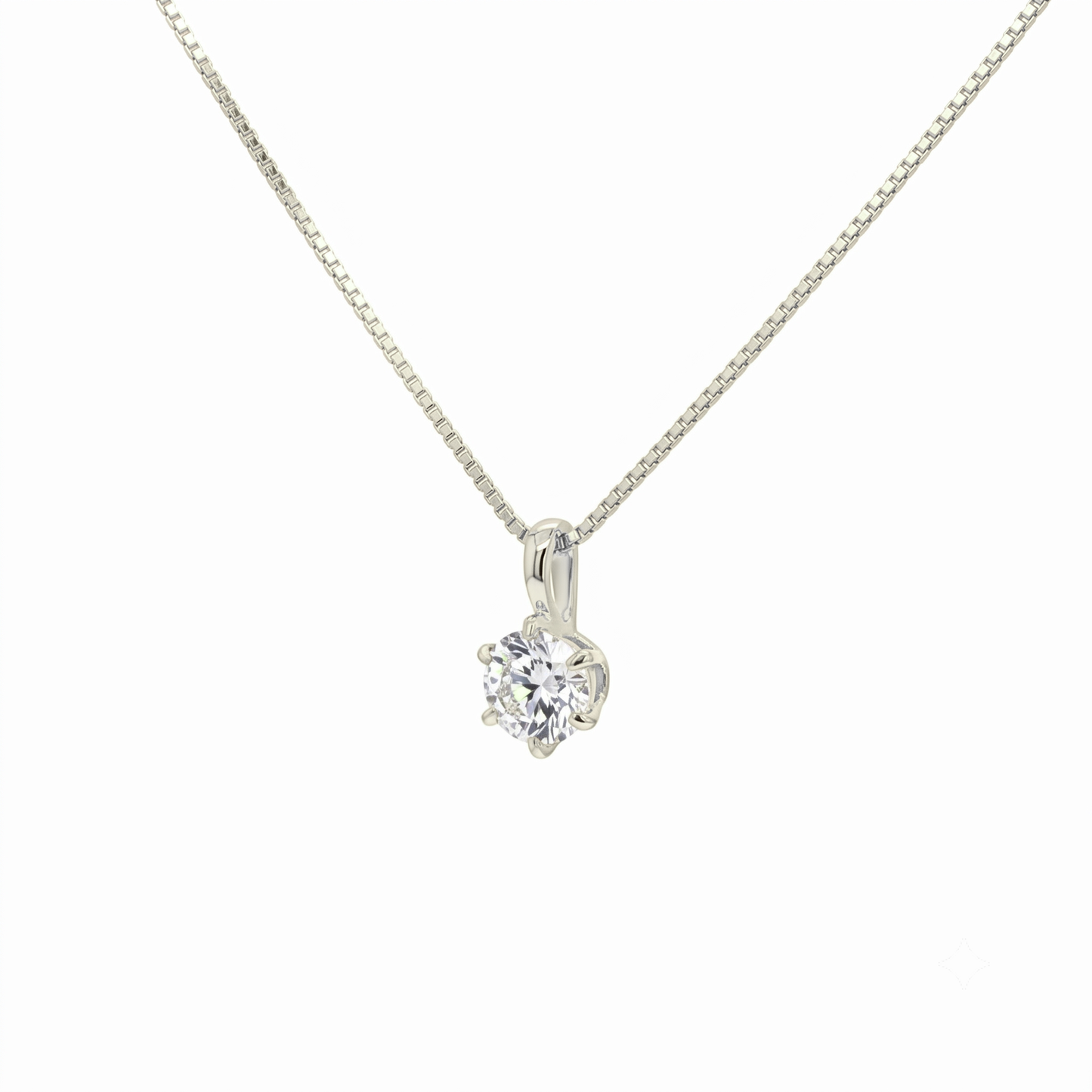 SV925/PT900メッキ　キュービック0.5ct　ネックレス