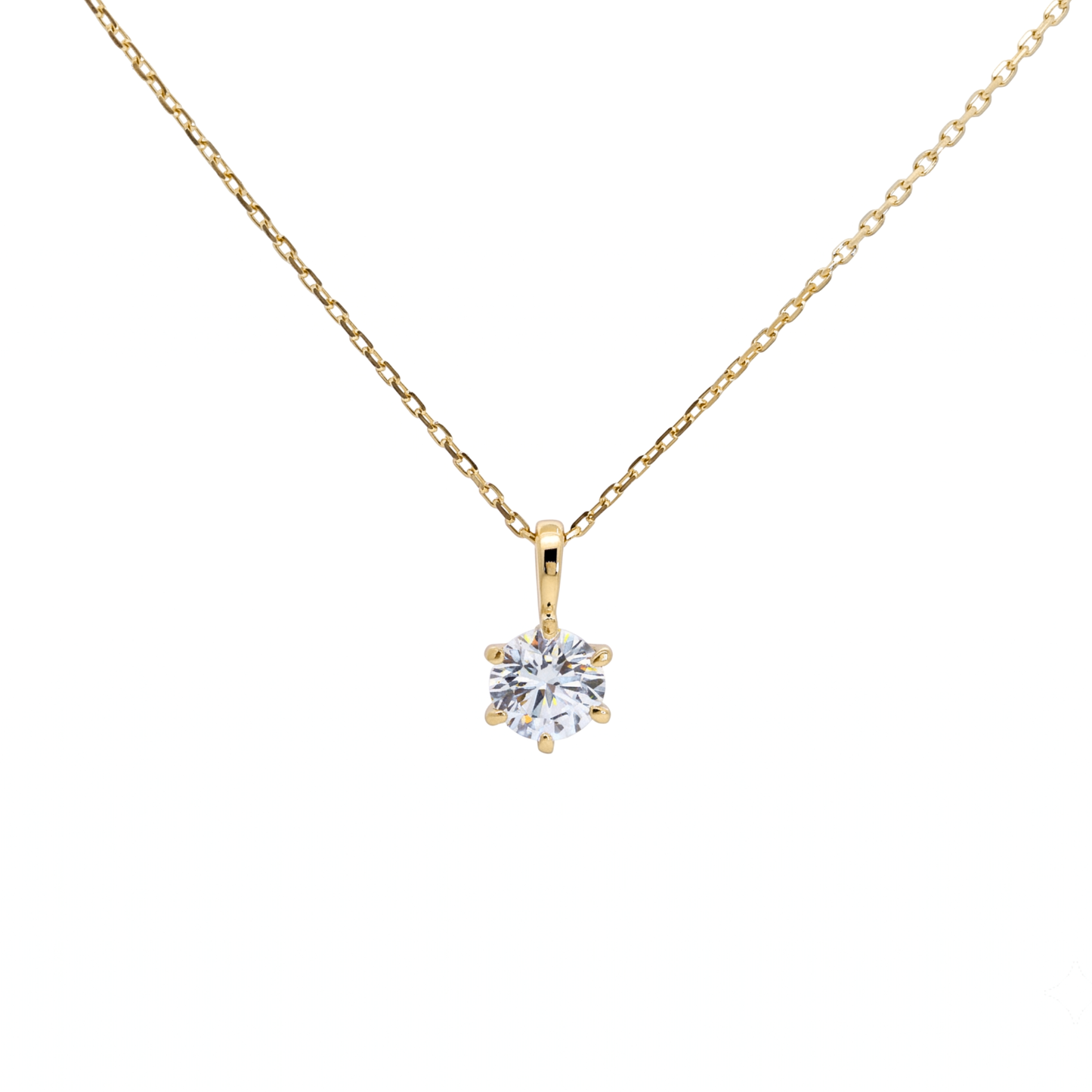 SV925/K18メッキ　キュービック0.5ct　ネックレス