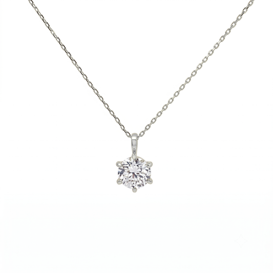 SV925/PT900メッキ　キュービック1.0ct　ネックレス