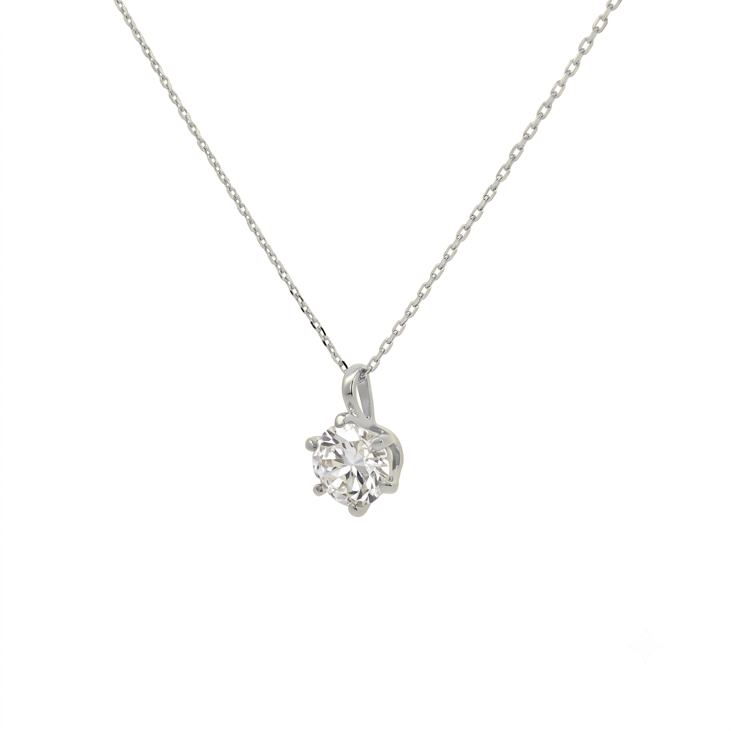 SV925/PT900メッキ　キュービック1.0ct　ネックレス