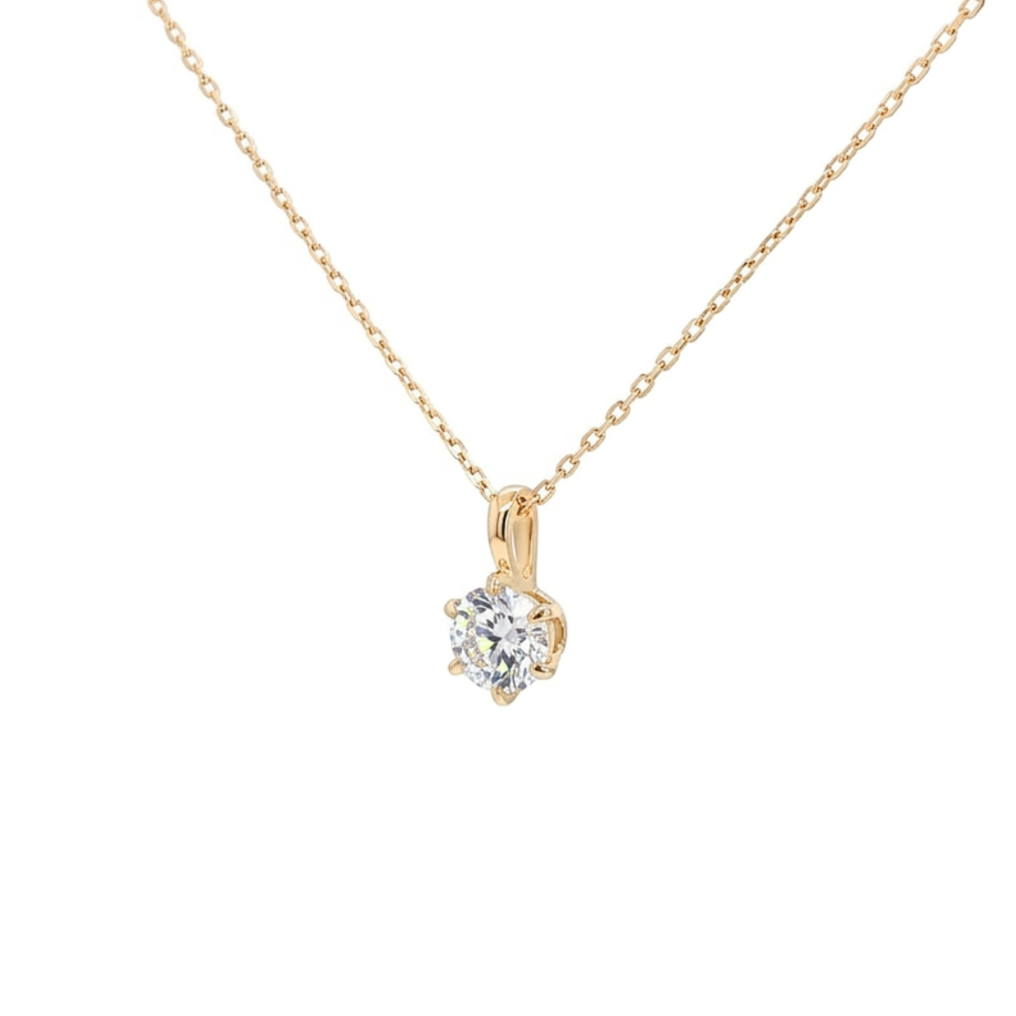 SV925/K18メッキ　キュービック0.5ct　ネックレス