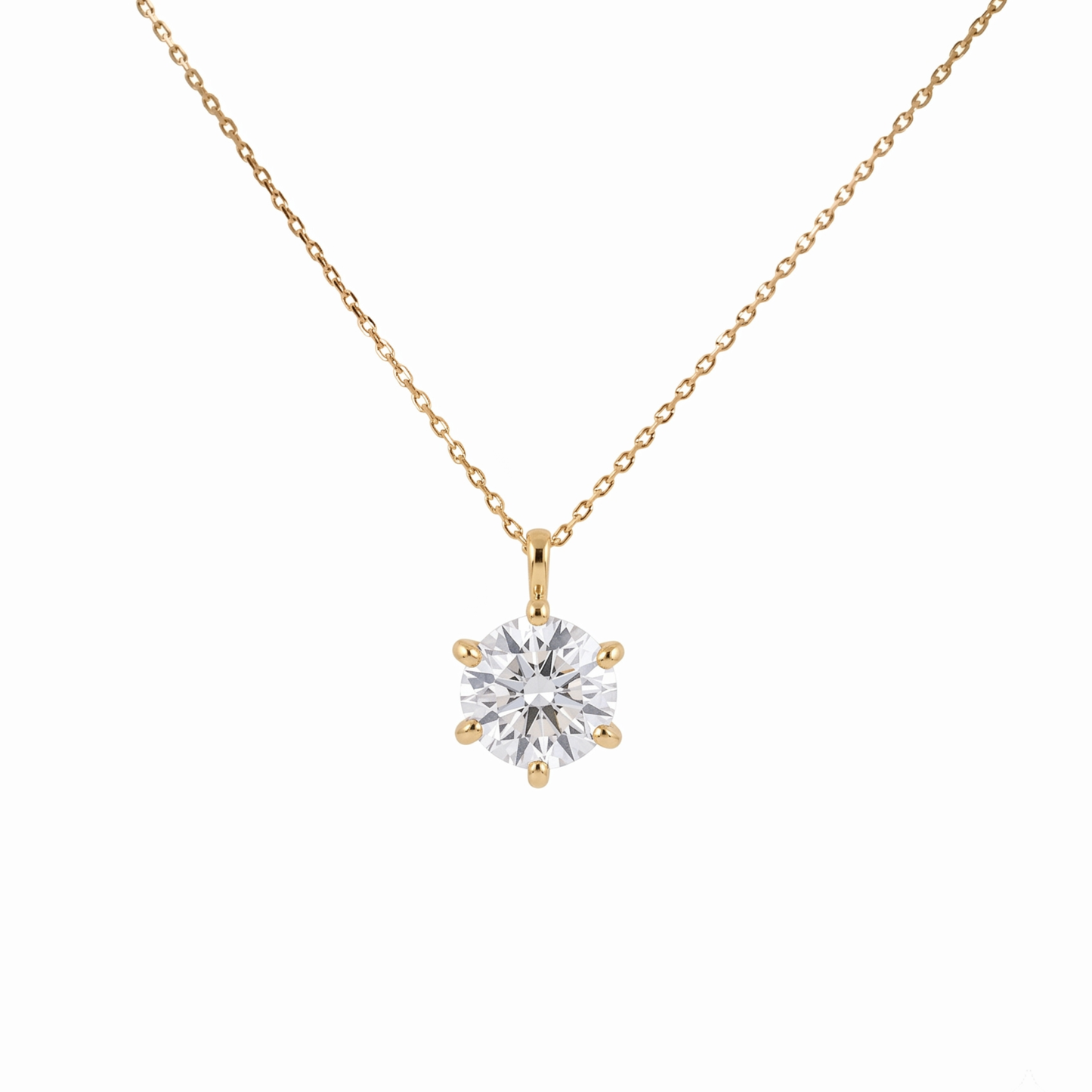 SV925/K18メッキ　キュービック2.0ct　ネックレス