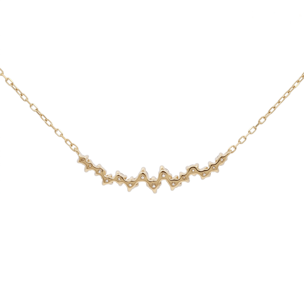 ダイヤモンド0.17ct　ランダム　ネックレス　K10YG
