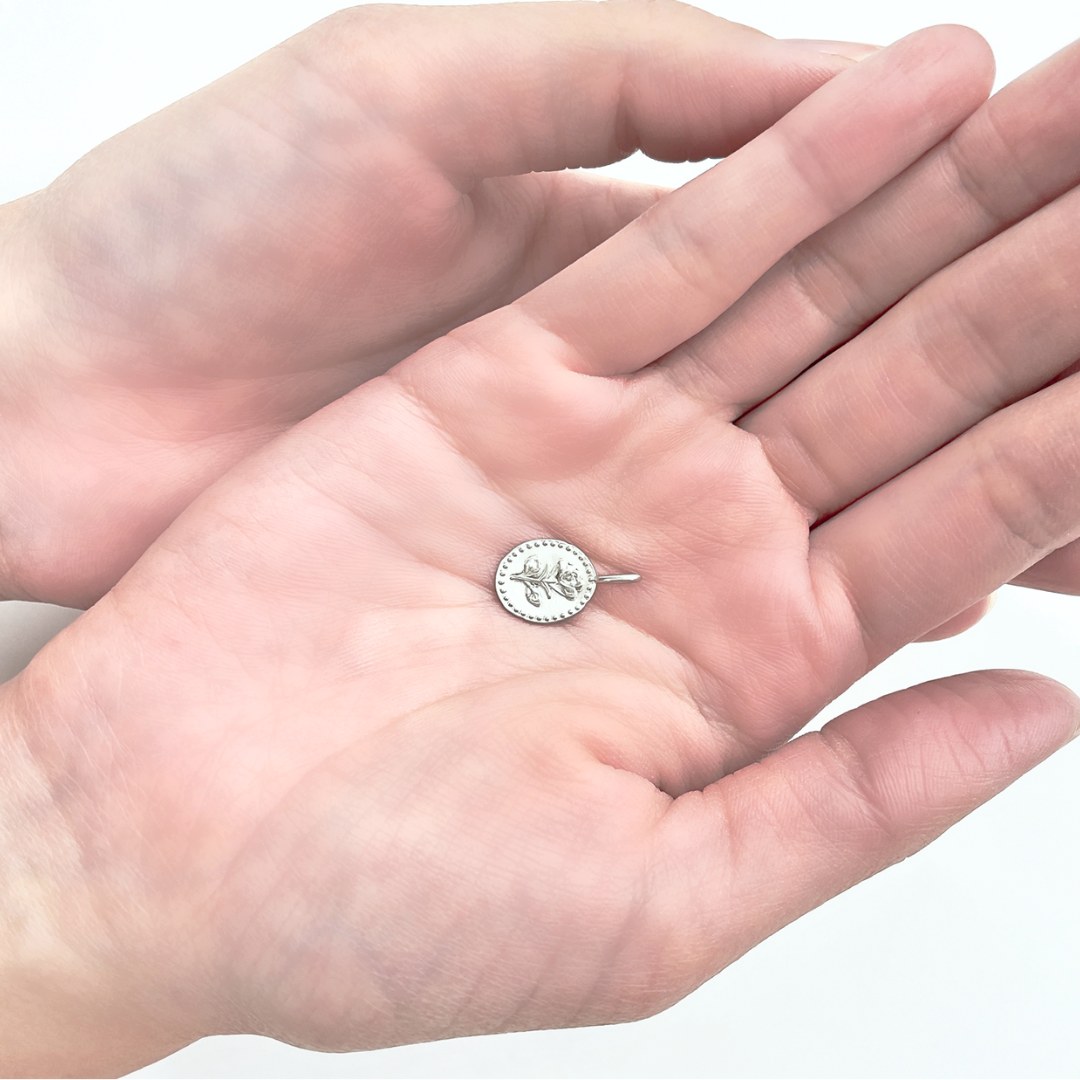 ローズメダルペンダントトップ　PT999 純プラチナ