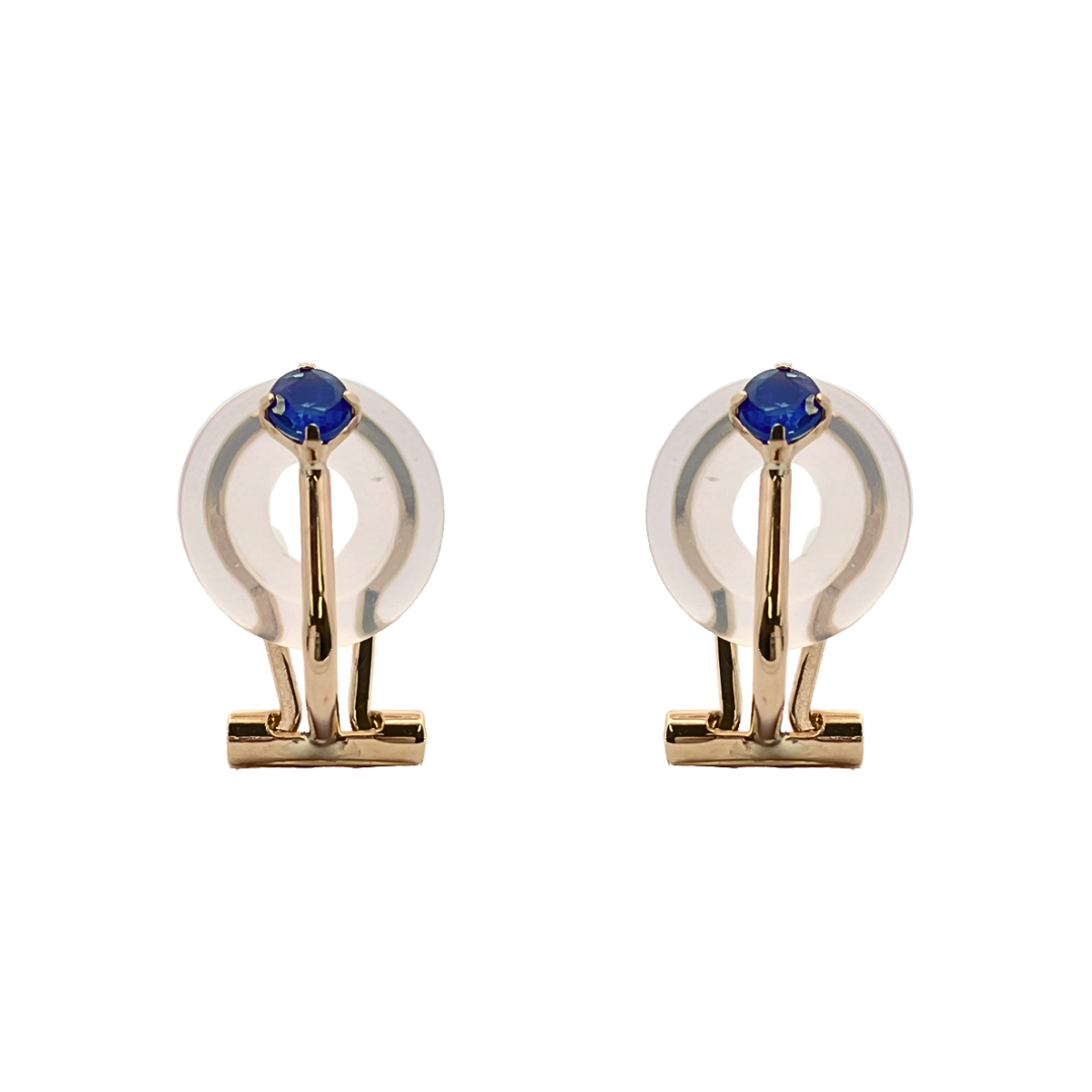 サファイア イヤリング K10YG