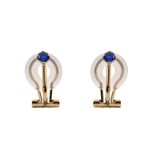 サファイア イヤリング K10YG