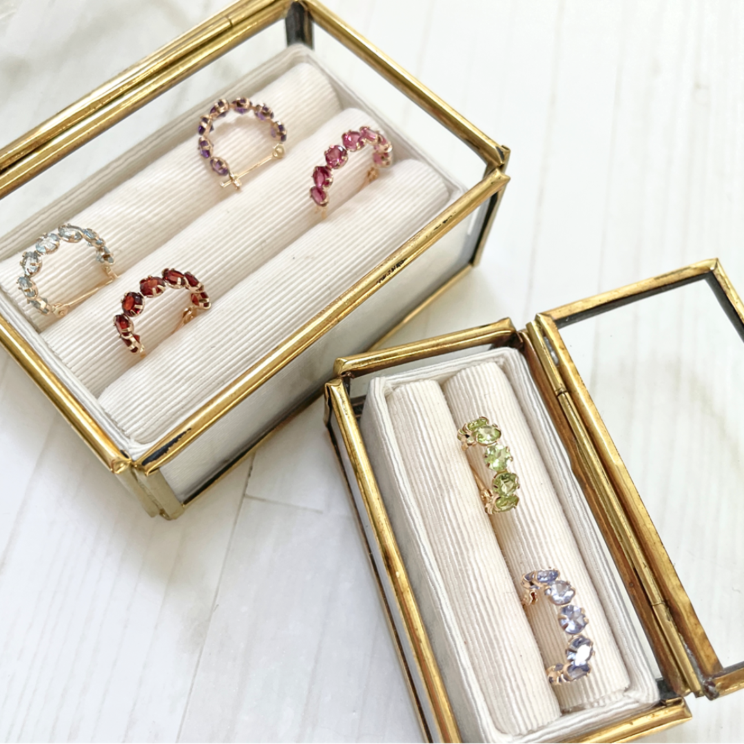 タンザナイト フープピアス K10YG