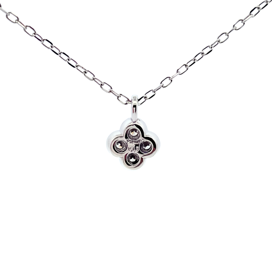 ダイヤモンド 0.13ct クローバーネックレス Pt900