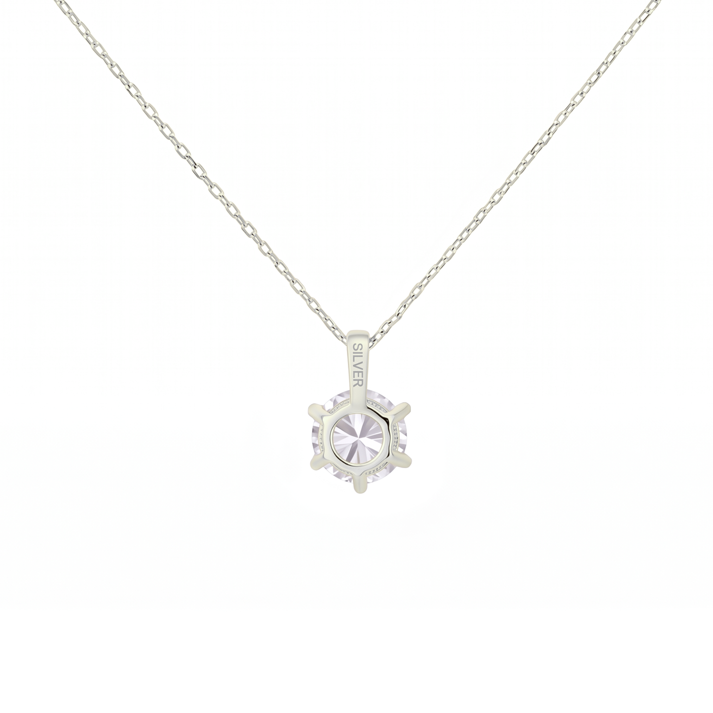SV925/PT900メッキ　キュービック1.0ct　ネックレス