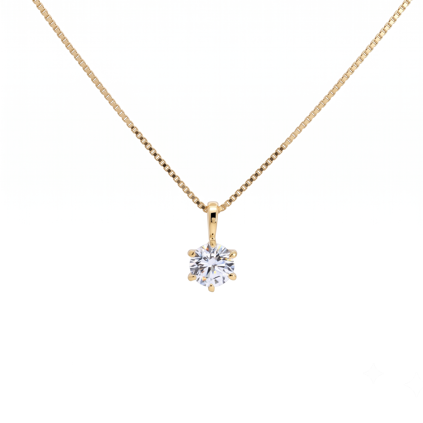 SV925/K18メッキ　キュービック0.5ct　ネックレス