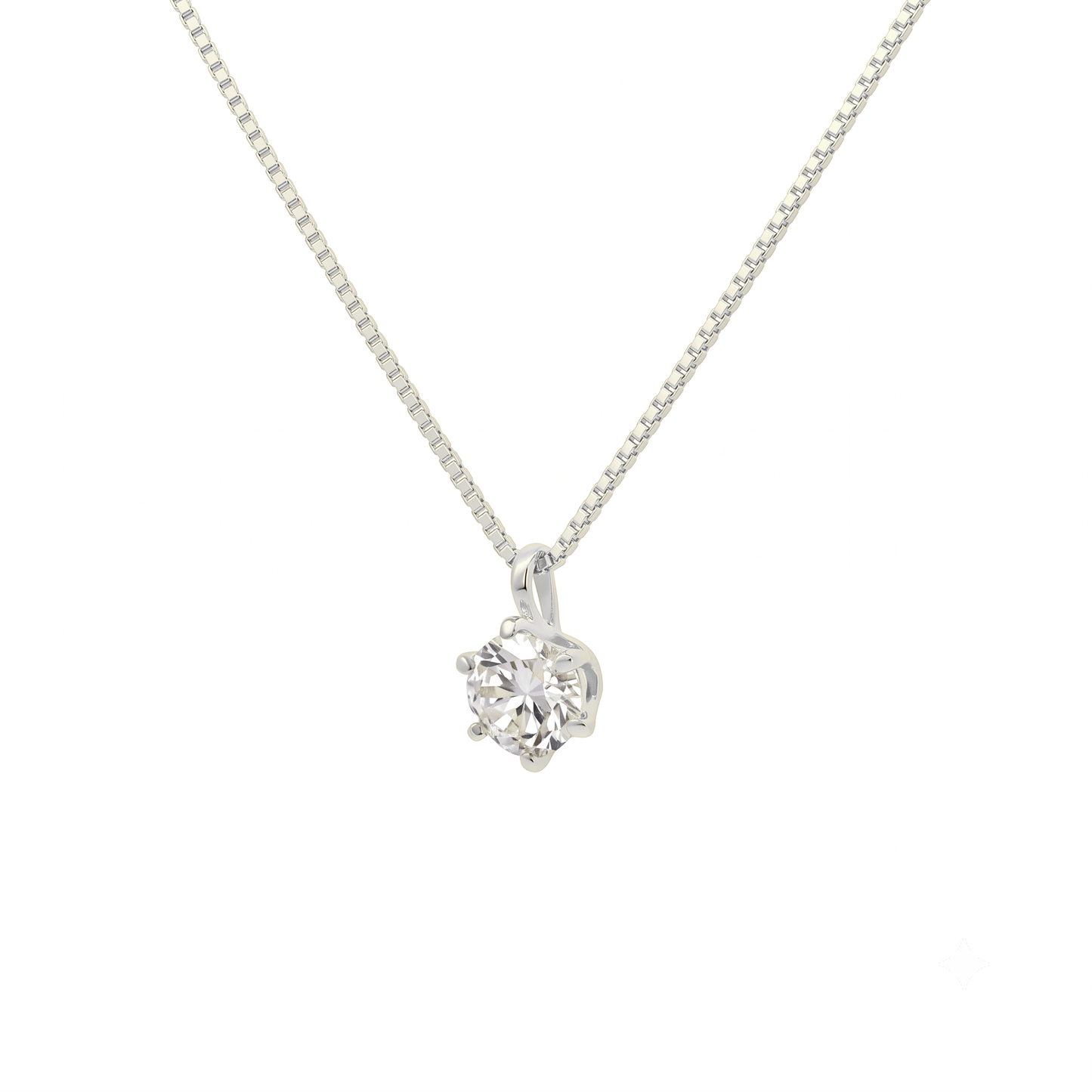 SV925/PT900メッキ　キュービック1.0ct　ネックレス