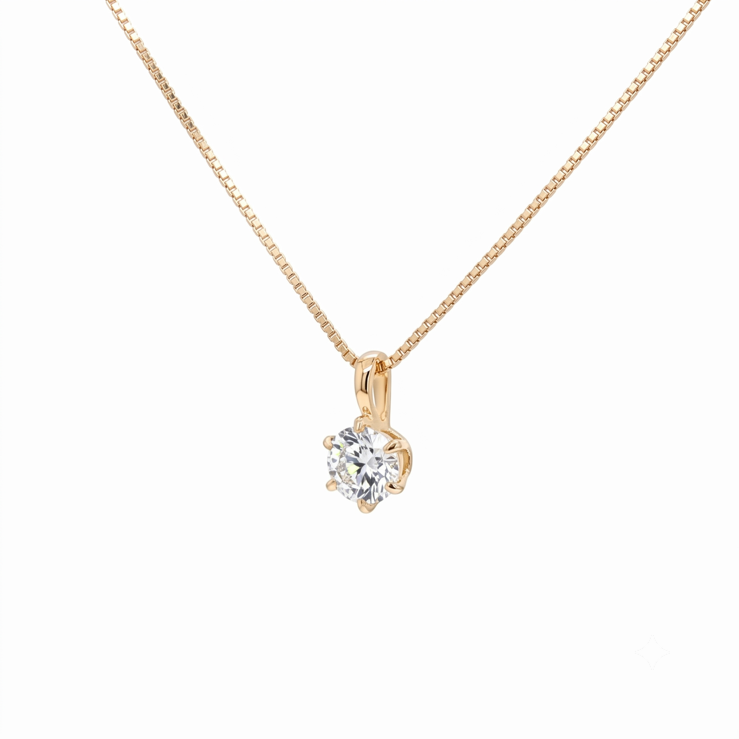SV925/K18メッキ　キュービック0.5ct　ネックレス