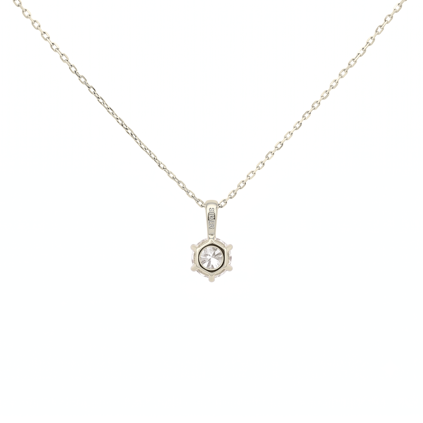 SV925/PT900メッキ　キュービック0.3ct　ネックレス