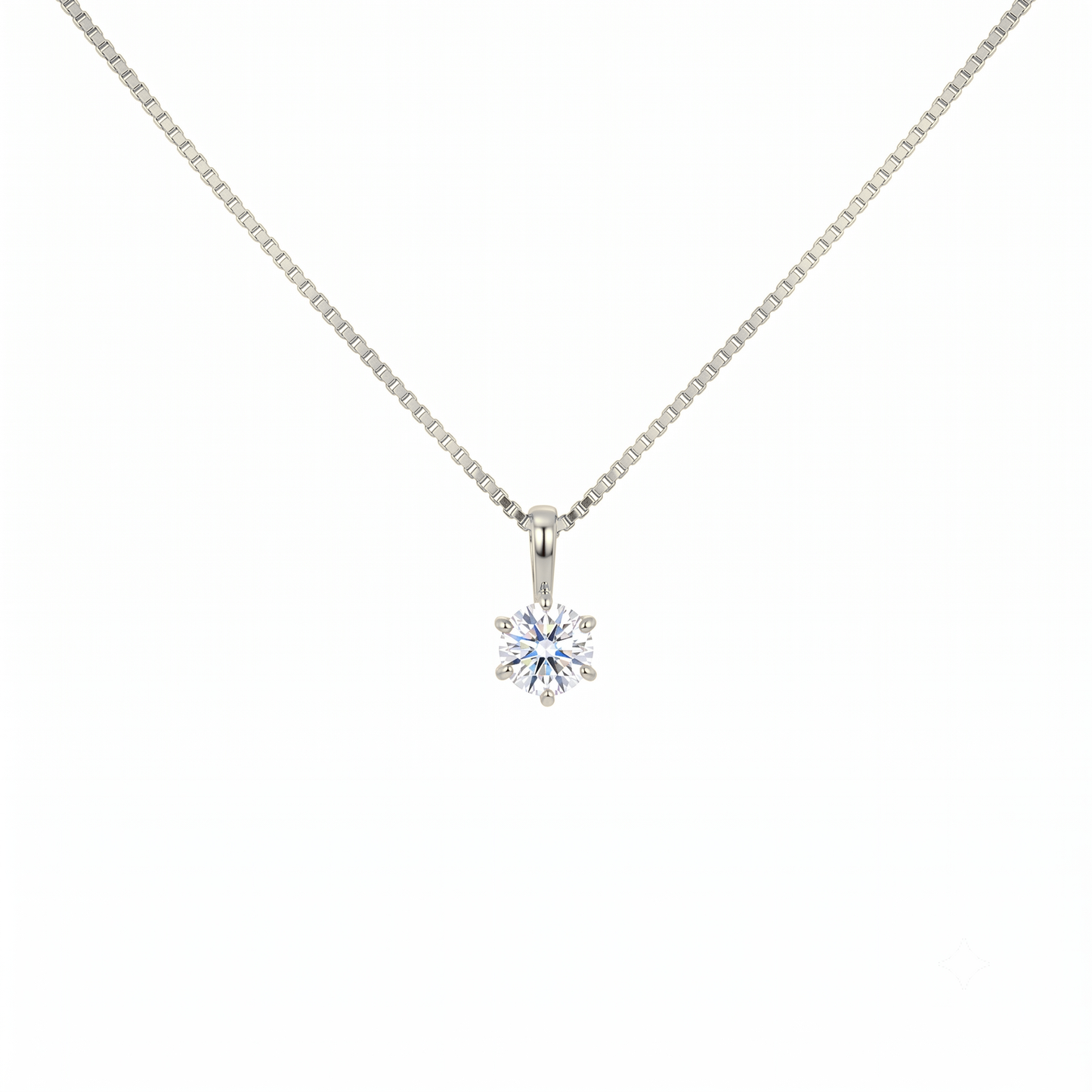 SV925/PT900メッキ　キュービック0.3ct　ネックレス