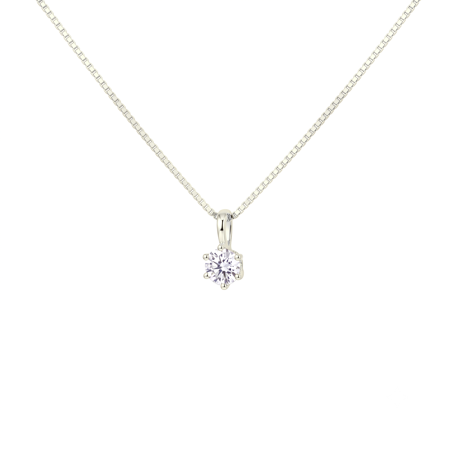 SV925/PT900メッキ　キュービック0.3ct　ネックレス