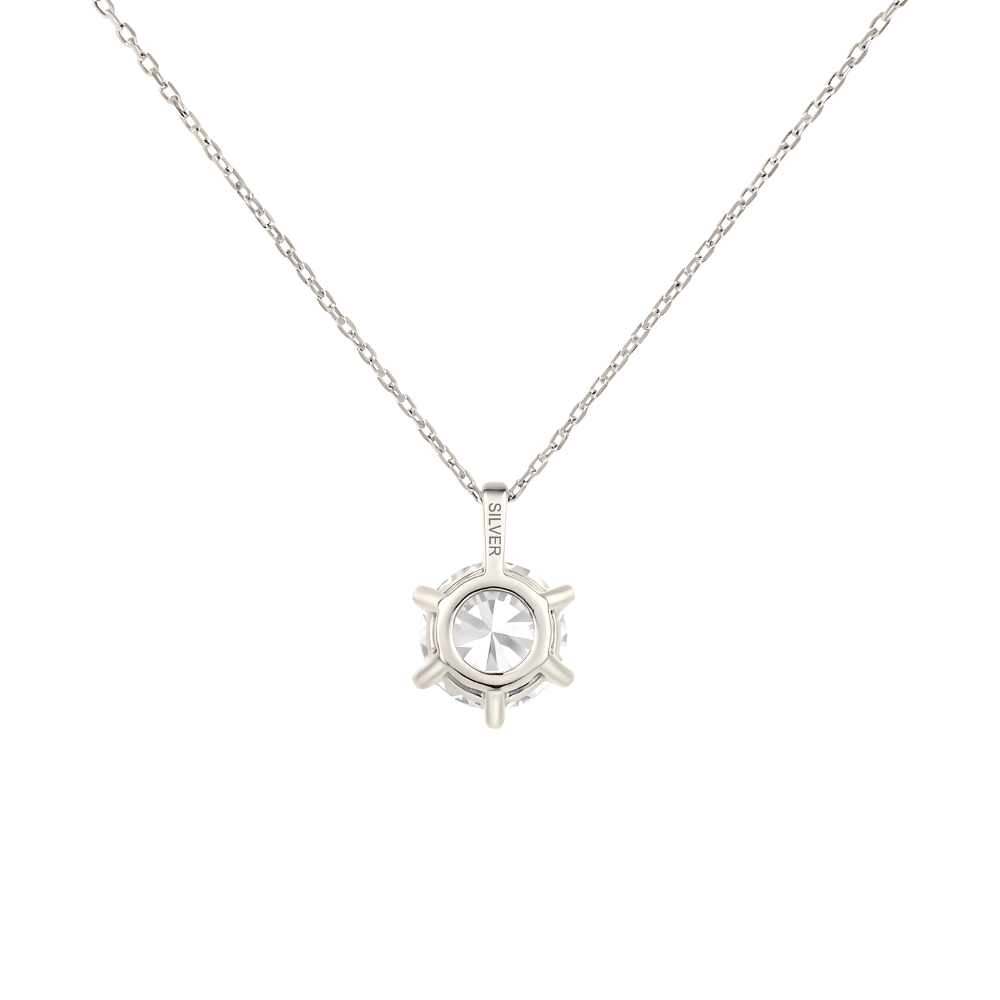 SV925/PT900メッキ　キュービック2.0ct　ネックレス