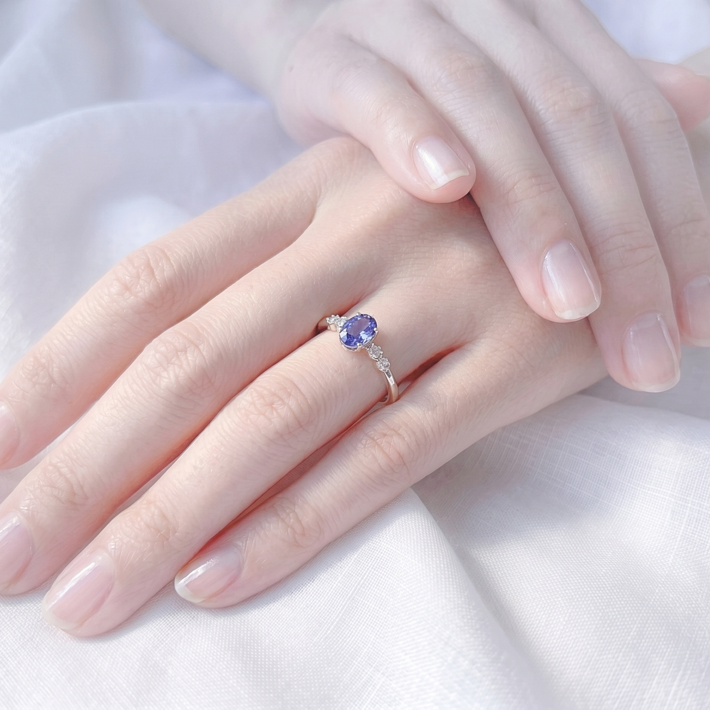 タンザナイト×ダイヤモンド0.03ct リング K10YG