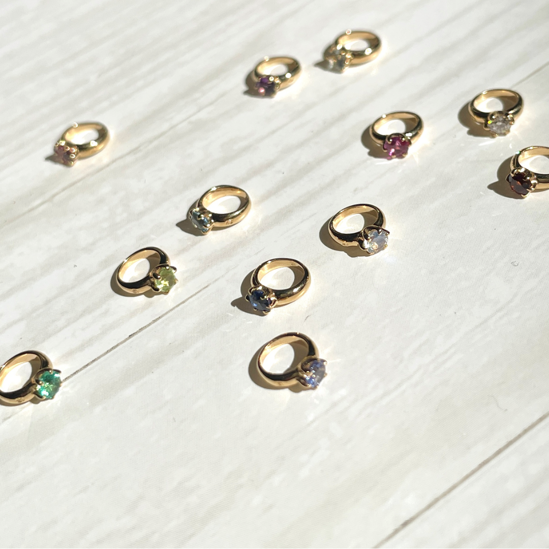 ルビー ベビーリングネックレス K10YG